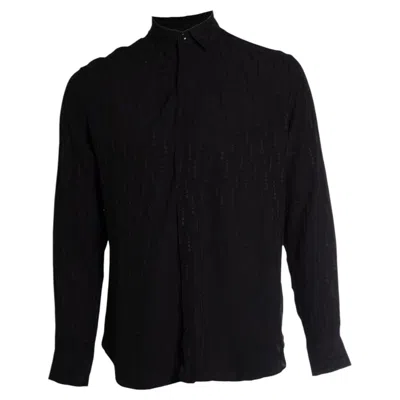 Pre-owned Saint Laurent , Black Silk Shirt With Star Drops