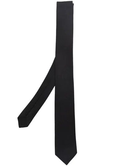 Saint Laurent Black Silk Tie