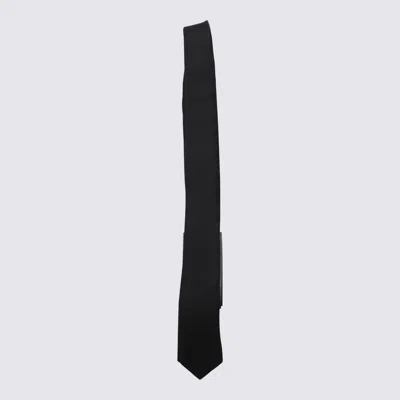 Saint Laurent Black Silk Tie