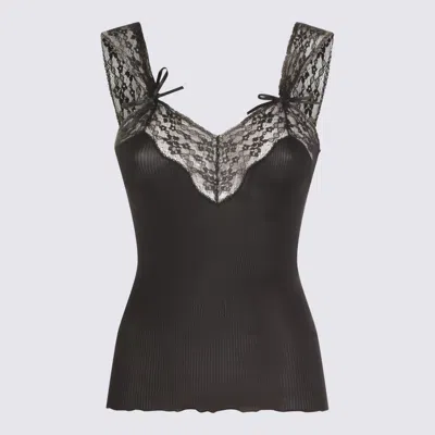 Saint Laurent Black Silk Top