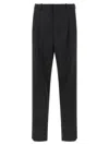 Saint Laurent Black Single Pleat Smoking Pant In Black