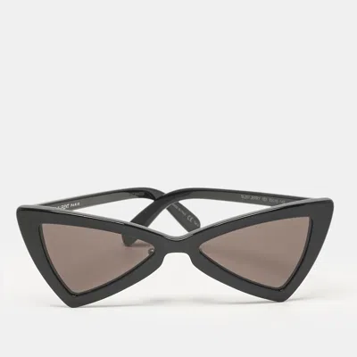 Pre-owned Saint Laurent Black Sl 207 Jerry Cat Eye Sunglasses