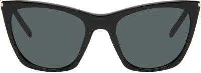Saint Laurent Black Sl 214 Kate Thin Sunglasses In Multi