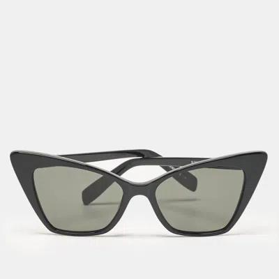 Pre-owned Saint Laurent Black Sl 244 Victoire Cat Eye Sunglasses