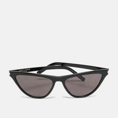 Pre-owned Saint Laurent Black Sl 550 Slim Cat Eye Sunglasses