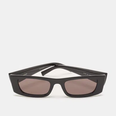 Pre-owned Saint Laurent Black Sl 553 Frame Rectangle Sunglasses