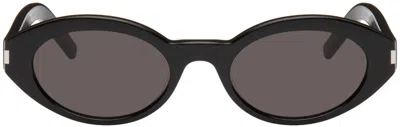 Saint Laurent Black Sl 567 Sunglasses In Black-black-black