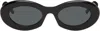 Saint Laurent Black-black-black Recycled Acetate Sunglasses In Neutral
