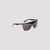 Saint Laurent Sl 614 Mask Sunglasses With Metal Accents In Black