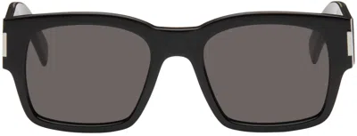 Saint Laurent Black Sl 617 Sunglasses In Black-crystal-black