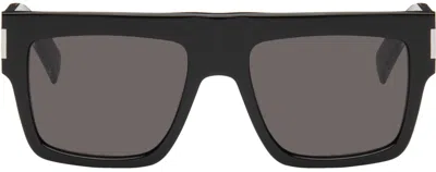 Saint Laurent Black Sl 628 Sunglasses In Black-crystal-black