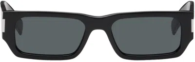 Saint Laurent Black Sl 660 Sunglasses In 001 Black