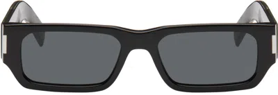 Saint Laurent Black Sl 660 Sunglasses In Black-crystal-black