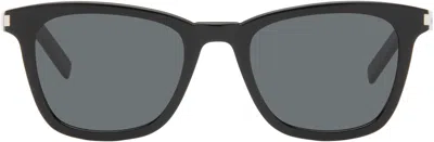 Saint Laurent Black Sl 716 Slim Sunglasses In Black-black-black