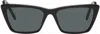 Saint Laurent Black Sl 737 Mica Thin Sunglasses In 001 Black