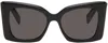 Saint Laurent Black Sl M119 Blaze Sunglasses In 001 Black/black/blac