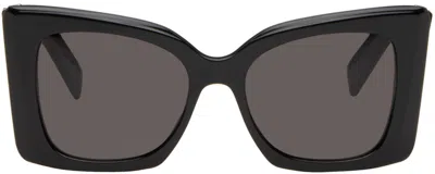 Saint Laurent Black Sl M119 Blaze Sunglasses In 001 Black/black/blac