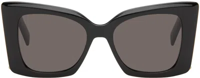 Saint Laurent Black Sl M119 Blaze Sunglasses In 001 Black/black/blac