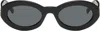 Saint Laurent Sl M136 Oval Sunglasses In 001 Black
