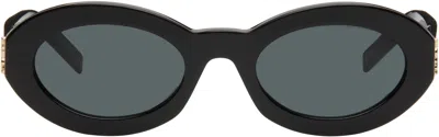Saint Laurent Eyewear Oval Frame Sunglasses In Black