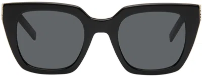 Saint Laurent Black Sl M143 Sunglasses In 001 Black