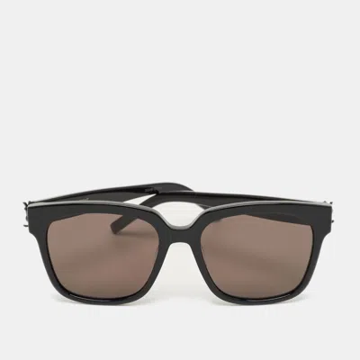 Pre-owned Saint Laurent Black Sl M40 Square Sunglasses