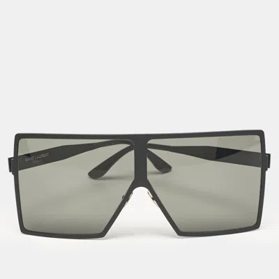 Pre-owned Saint Laurent Black Sl182 Betty Shield Sunglasses