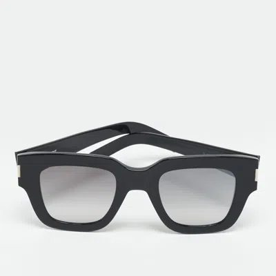 Pre-owned Saint Laurent Black Sl184 Slim Square Sunglasses