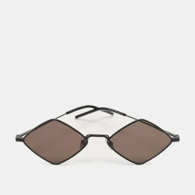 Pre-owned Saint Laurent Black Sl302 Lisa Diamond Sunglasses