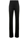 Saint Laurent Black Slim High Waisted Pants In Black