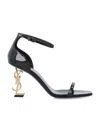 Saint Laurent Black Leather Opyum 85 Heels In Black