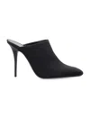 Saint Laurent Black Slip On Mules In Black