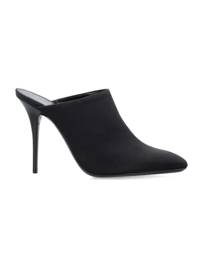 Saint Laurent Black Slip On Mules
