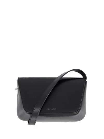 Saint Laurent Black Small Leather Crossbody Bag