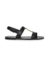 Saint Laurent Cassandre Sandals In Smooth Leather