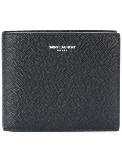 SAINT LAURENT SAINT LAURENT  BLACK SMOOTH LEATHER EAST/WEST WALLET