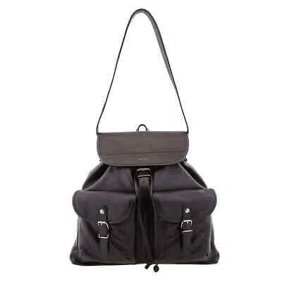 Pre-owned Saint Laurent Black Smooth Leather Shoulder Bag 737952aabzh1000
