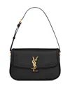 Saint Laurent Solferino Medium Bag In Box Leather In Black
