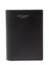 Saint Laurent Logo Card Fold Wallet In Black