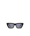 Saint Laurent Black Square Design Sunglasses In Black