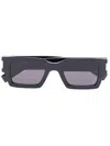 Saint Laurent Black Square Frame Sunglasses In Black