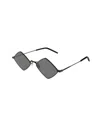 Saint Laurent Black Square Frame Sunglasses In Gray
