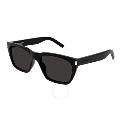 Saint Laurent Black Square Men's Sunglasses Sl 598 001 56