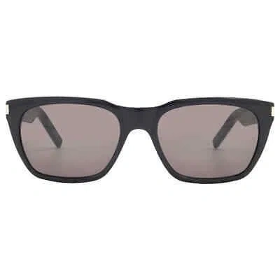 Pre-owned Saint Laurent Black Square Men's Sunglasses Sl 598 001 56 Sl 598 001 56