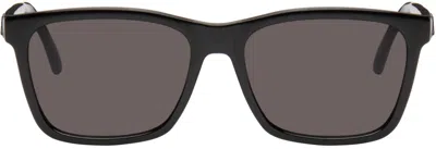 Saint Laurent Black Square Sunglasses In Black-black-black