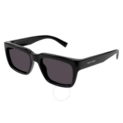 Saint Laurent Black Square Unisex Sunglasses Sl 615 001 55