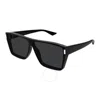 Saint Laurent Black Square Unisex Sunglasses Sl 756 001 64