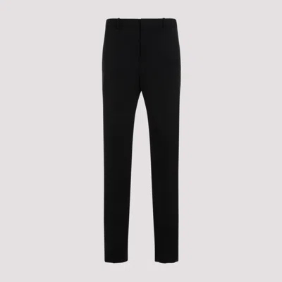 Saint Laurent Straight-leg Velvet Suit Trousers In Black