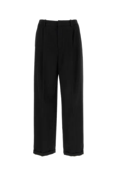 Saint Laurent Black Straight Leg Pant