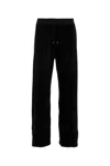 Saint Laurent Stretch Waistband Chenille Joggers In Black